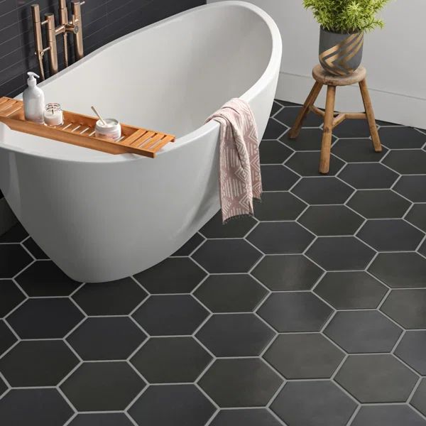 Langston 10" x 11" Porcelain Concrete Look Wall & Floor Tile | Wayfair North America