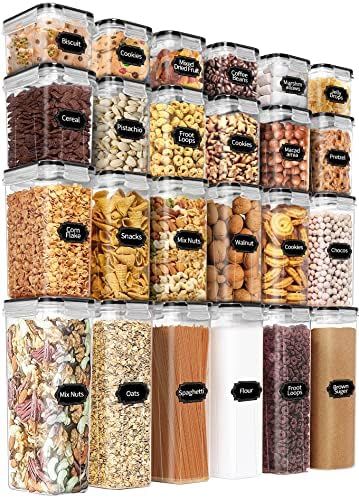 Amazon.com: PRAKI Airtight Food Storage Containers Set with Lids - 24 PCS, BPA Free Kitchen and P... | Amazon (US)