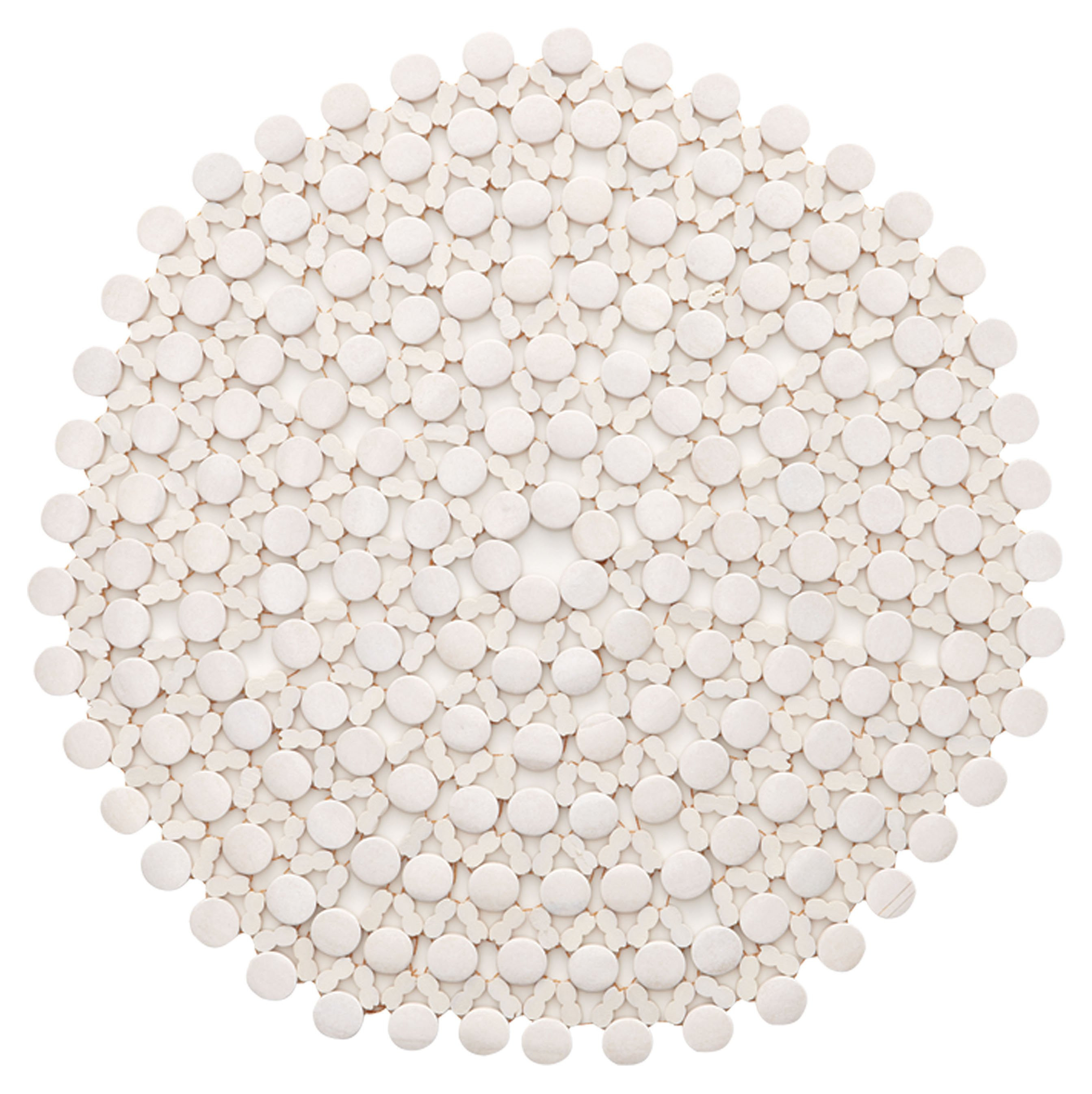 S/4 Round Place Mats, White | One Kings Lane