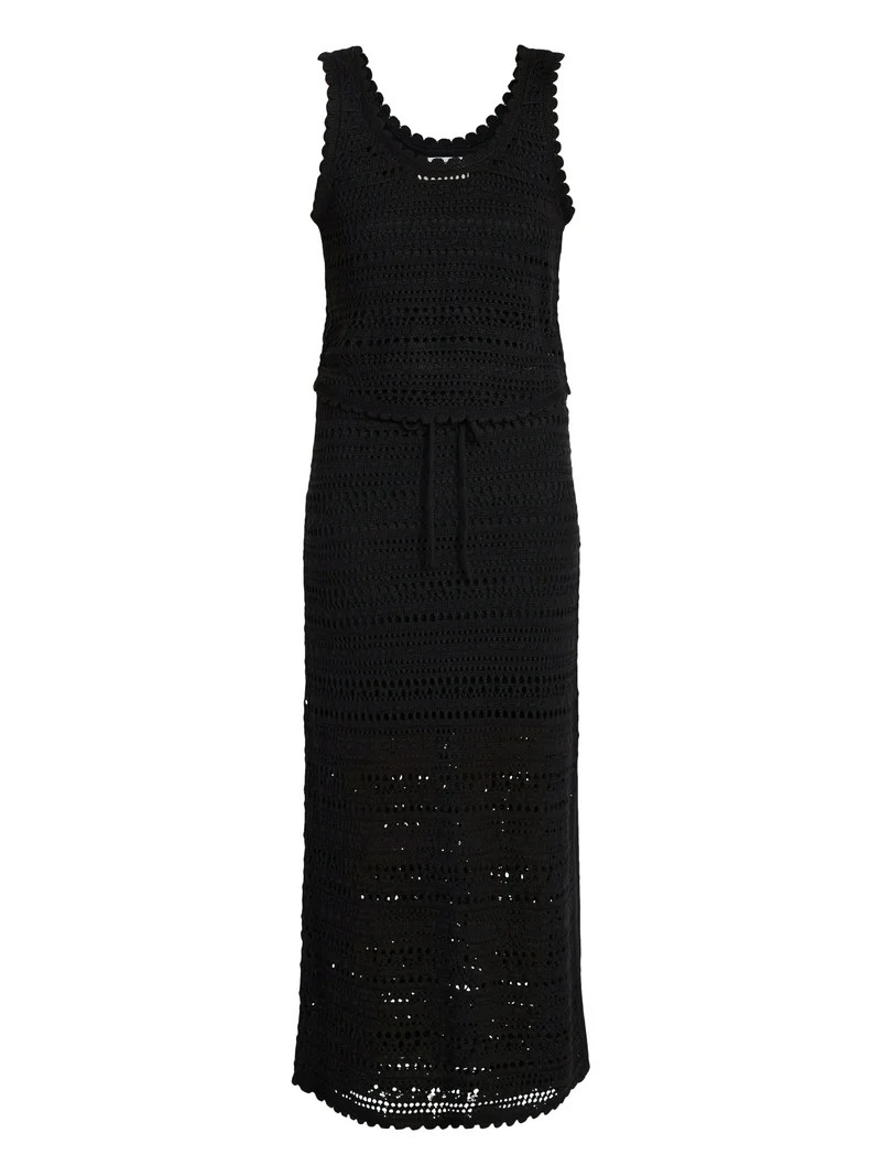 No Boundaries Cotton Pointelle Tank Top and Maxi Skirt Set, 2-Piece, Women’s XXS-XXL | Walmart (US)