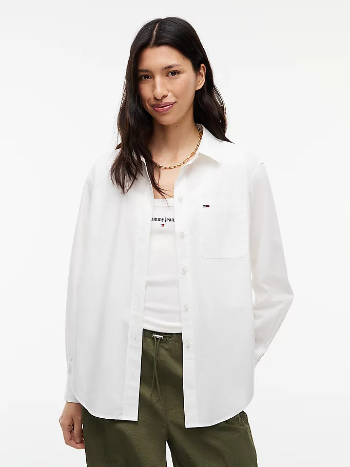Relaxed Fit Yarn Dyed Poplin Shirt | Tommy Hilfiger UK