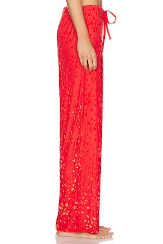 Sheer Velvet Burnout Cami & Pant Set in Ruby Contrast | Revolve Clothing (Global)