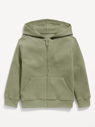 Unisex Zip-Front Thermal-Knit Hoodie for Toddler | Old Navy (US)