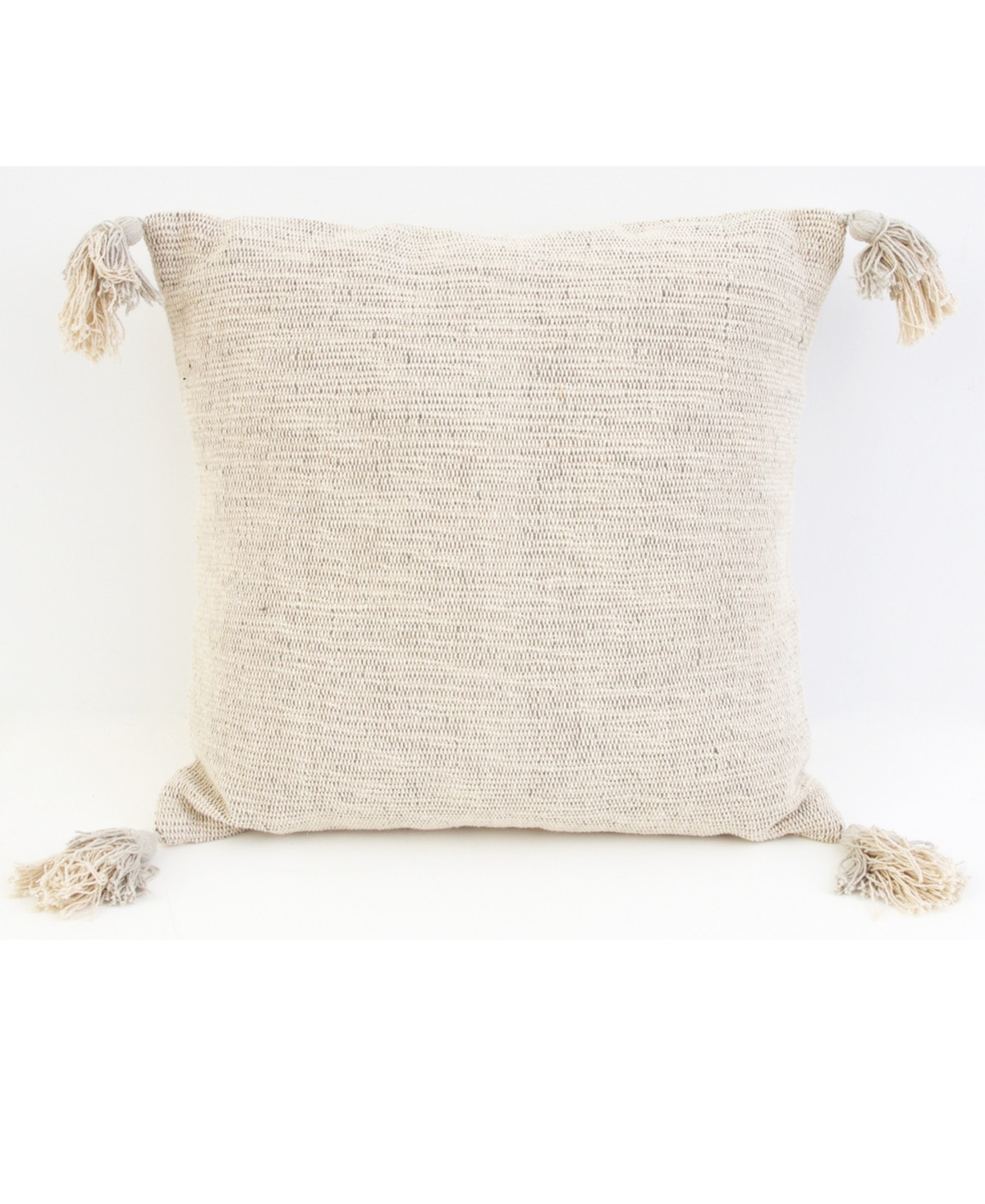 Thro 20x20 Bradford Two Tone Tassel Pillow in Black | Macys (US)