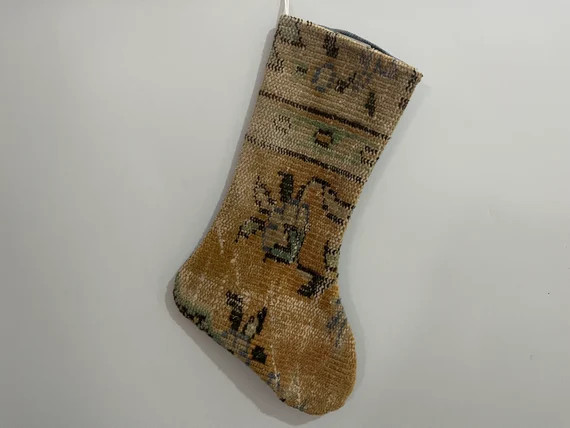 Christmas Stocking Kilim Stocking Handmade Stocking Turkish - Etsy | Etsy (US)