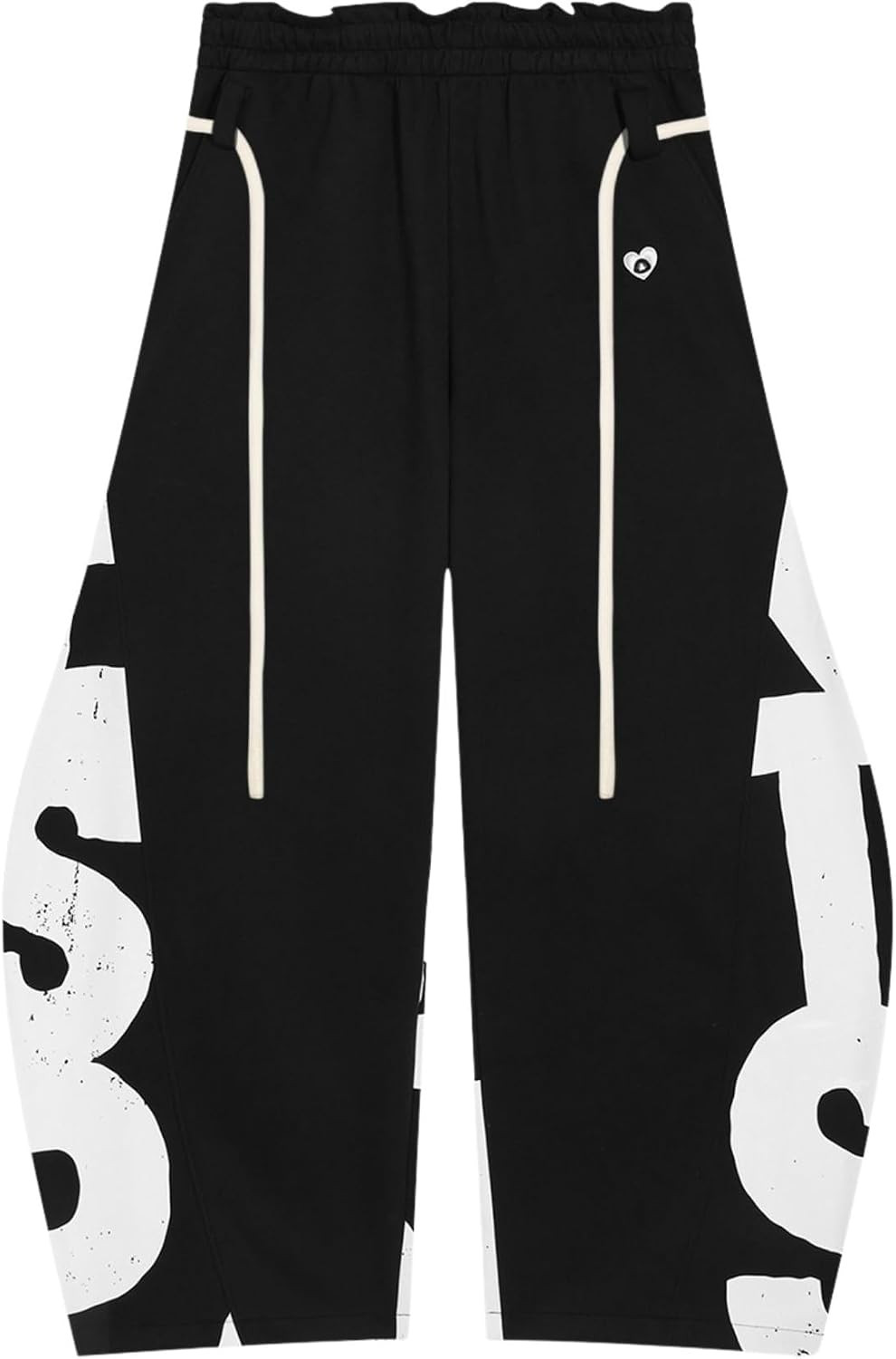 Aelfric Eden Print Baggy Barrel Sweatpants Wide Leg Pants for Women Men Casual Elastic Waist Unisex Graphic Lantern Trouser | Amazon (US)
