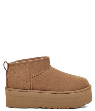 UGG Classic Ultra Mini Platform Suede Booties | Dillard's | Dillard's