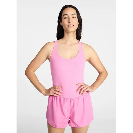 Avia Women s Cross Back Active Romper Sizes XS-XXXL | Walmart (US)