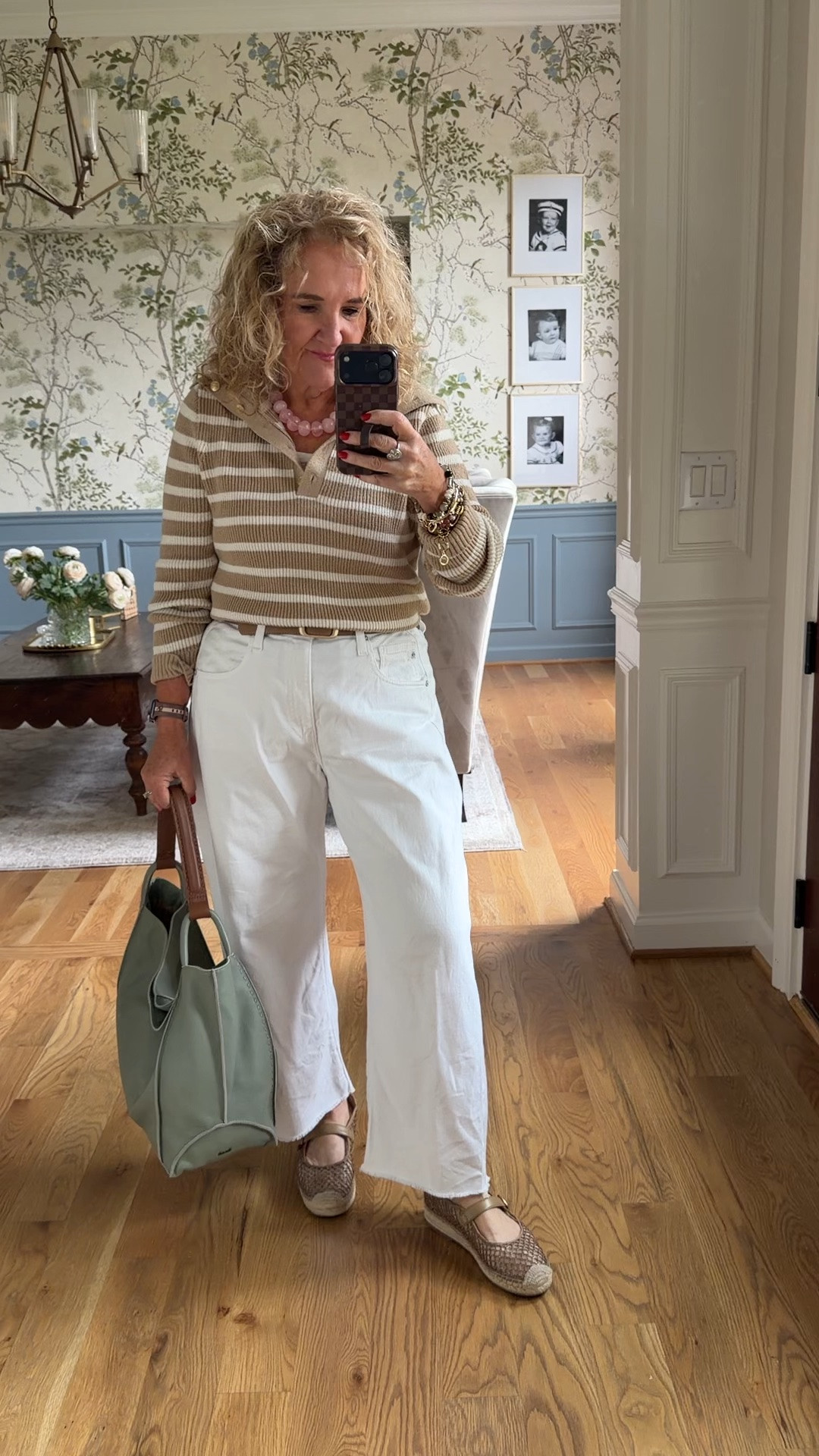 Jeans size 29 and they’re very generous
Sweater size medium
Wearing a tank underneath from Amazon
Bag from the Nordstrom anniversary sale get it before the sale goes price is gone
Going to have to link a similar shoe these are a favorite, but are sold out as I warned

#LTKSaleAlert #LTKOver40 #LTKootd