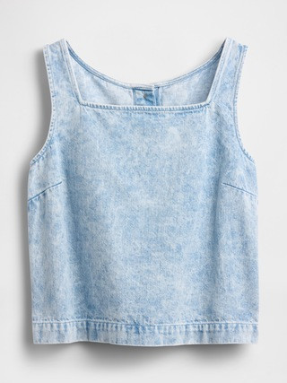 Denim Crop Shell Tank Top | Gap (US)