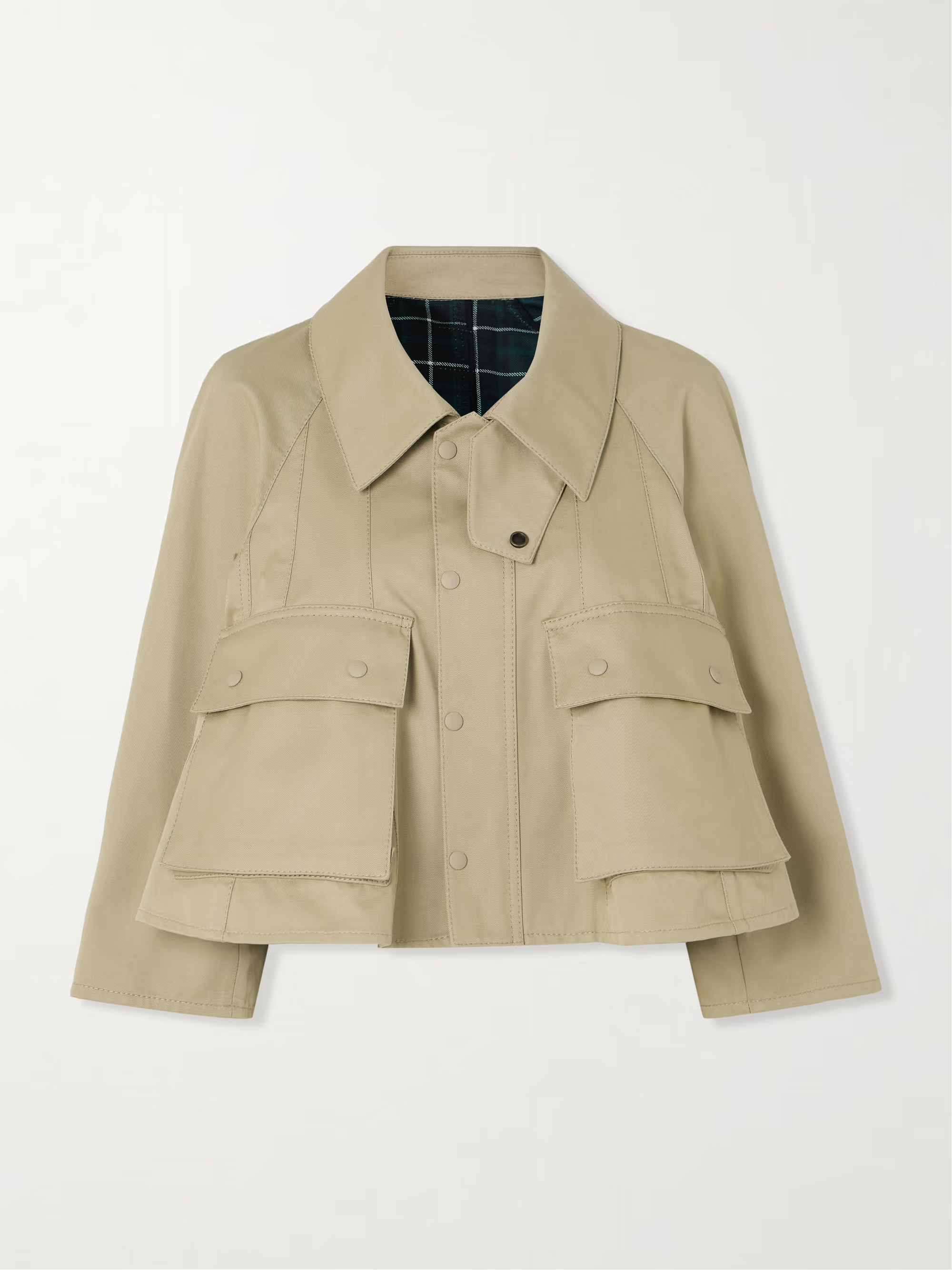LOEWETrapeze appliquéd cropped cotton-blend gabardine jacket | NET-A-PORTER (US)