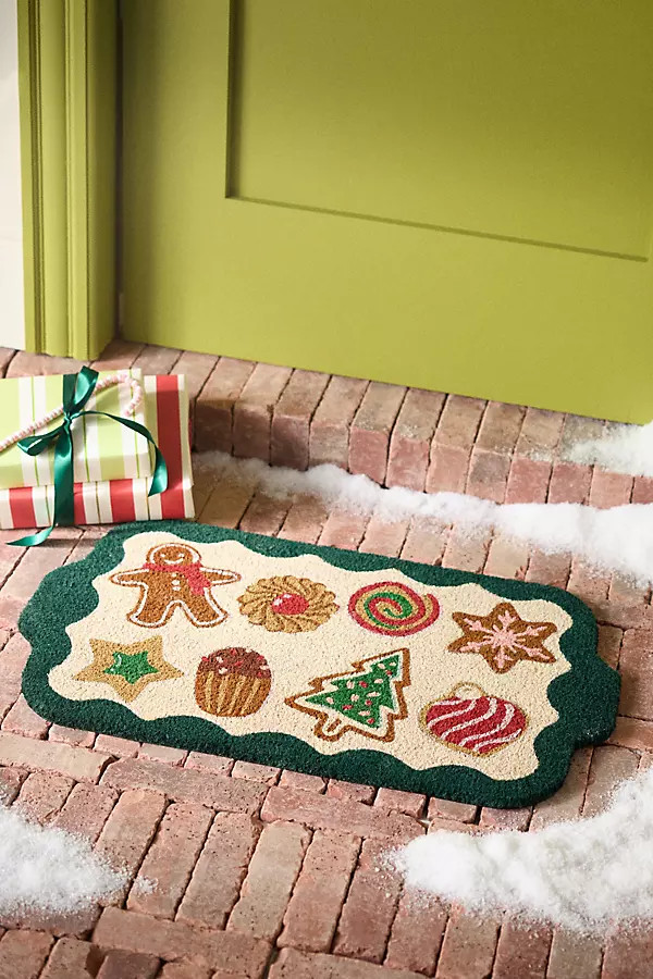 Cookie Plate Printed Coir Doormat | Anthropologie (US)