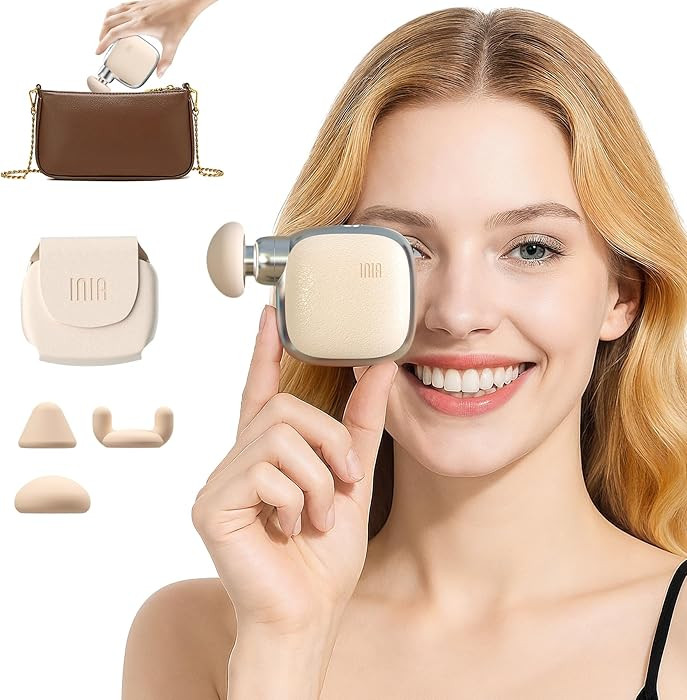 INIA PocketForce Mini Massage Gun - 75% Smaller, High-Power Percussion for Full Body Relief, Port... | Amazon (US)