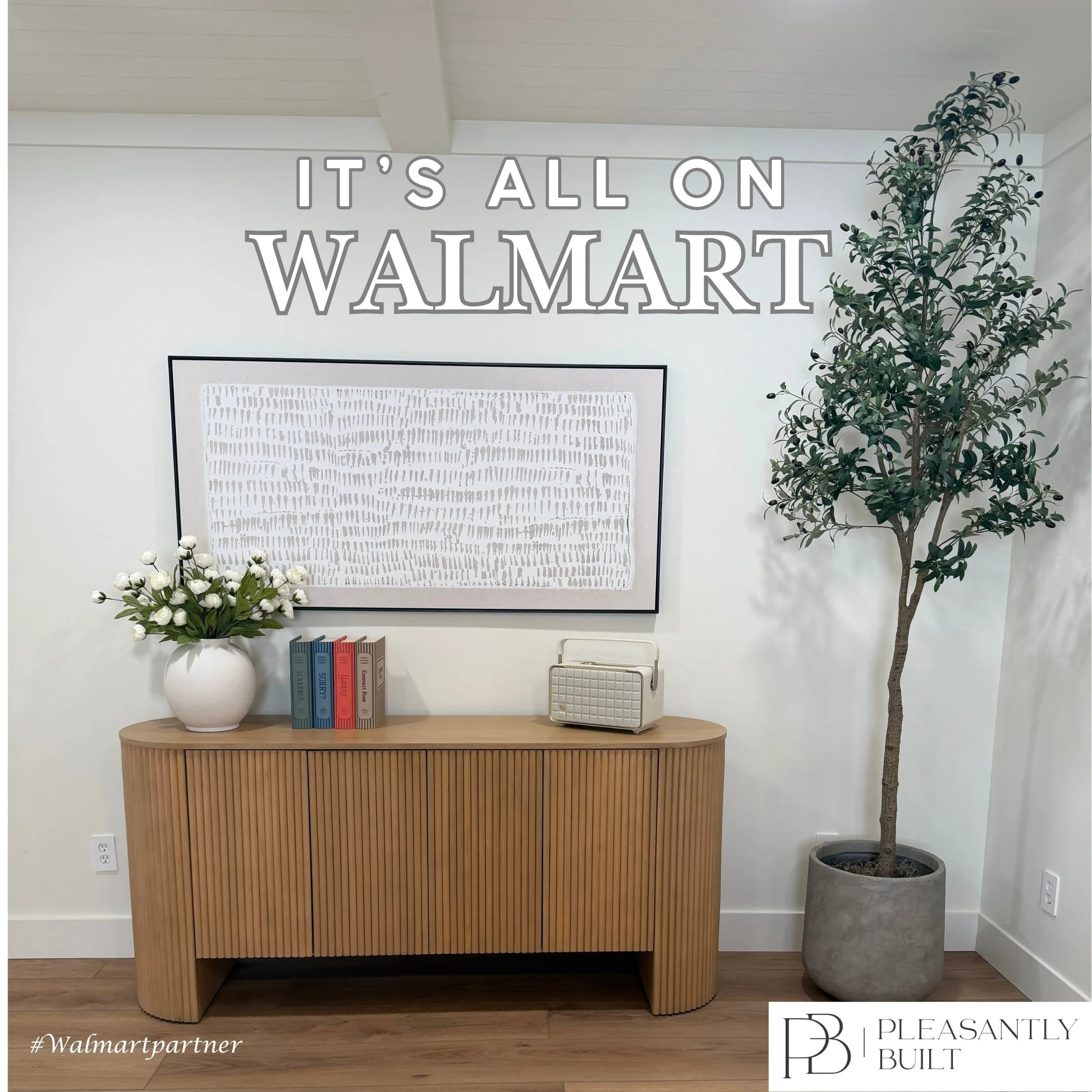 Classic style meets functional storage 🤍 The Meridian Sideboard Buffet styled with a vase of peonies, vintage game book boxes, retro style wireless Bluetooth speaker, artwork, and an olive tree creates the perfect blend of timeless and modern décor. A beautiful statement piece for dining rooms, entryways, or living spaces while keeping everything organized.

#LTKHome #SideboardStyle #BuffetCabinet #HomeDecorFinds #NeutralHomeDecor #DiningRoomDecor #LivingRoomStyle #ShelfStyling #VintageInspired #OliveTreeDecor #ClassicHomeStyle #ElegantHomeDecor #InteriorStyle #LTKFinds #pleasantlybuilt #vintagegames #retrodecor 

 #LTKHome