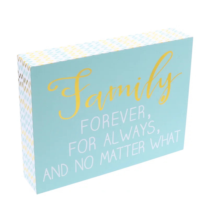 Family Forever, for Always, and No Matter What Wooden Wall Décor | Wayfair North America