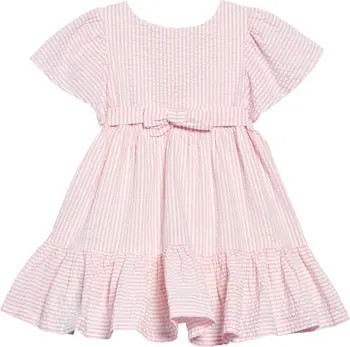 Kids' Stripe Cotton Seersucker Fit & Flare Dress | Nordstrom