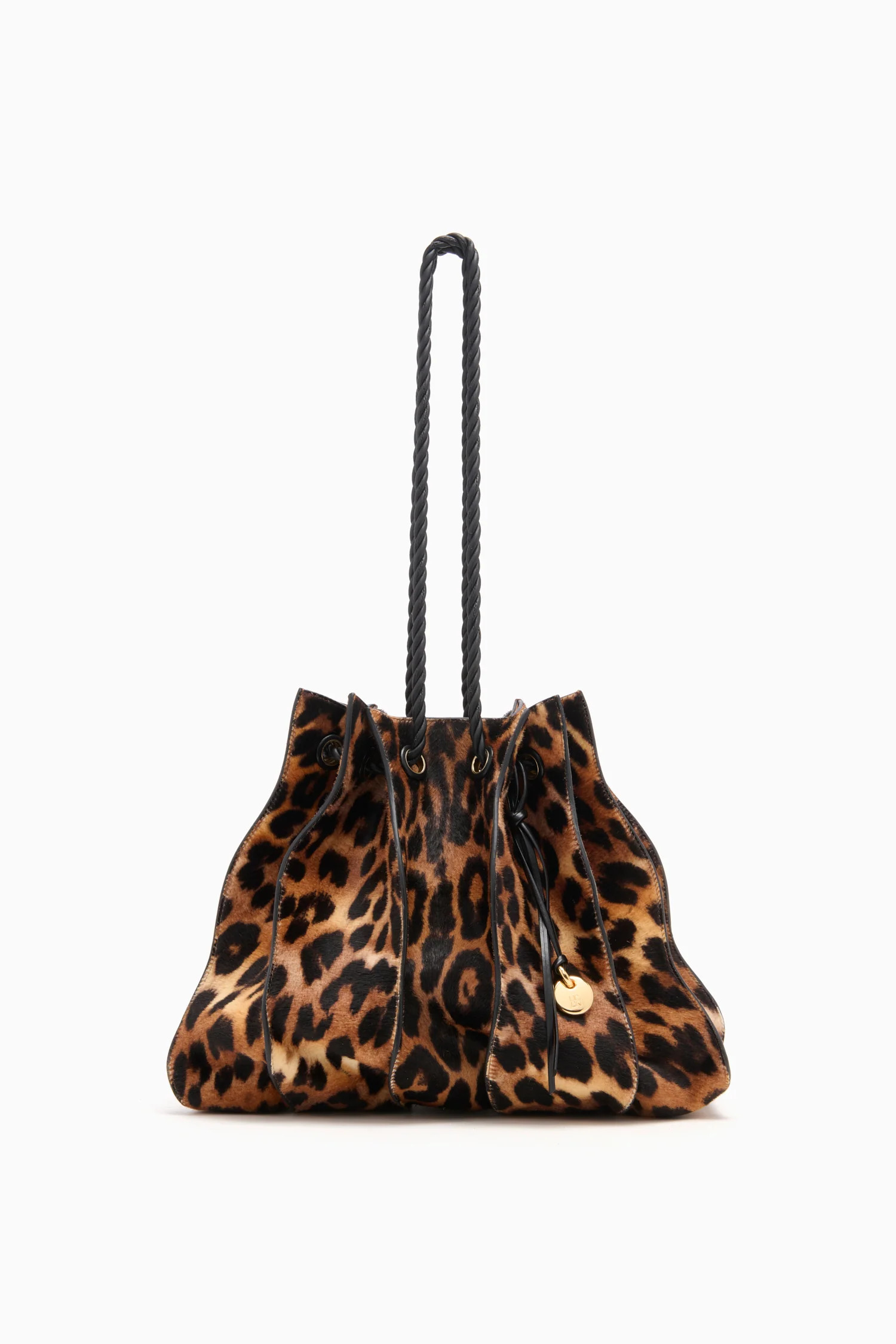 Adria Large Drawstring Tote - Leopard | Ulla Johnson