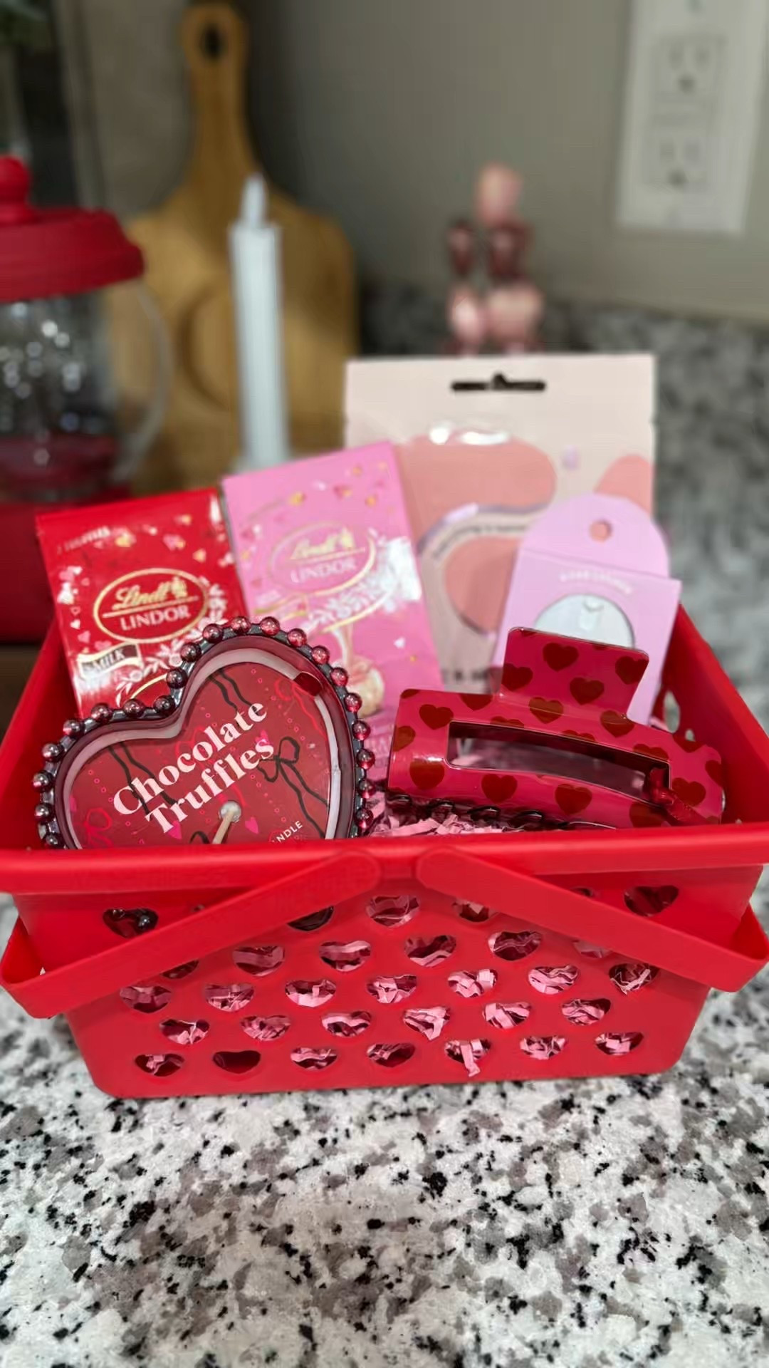 These Valentine’s baskets look high-end but are actually super affordable 💕

If you’re looking for a cute, budget-friendly Valentine’s or Galentine’s gift, this is it. These easy Valentine’s baskets are perfect for friends, teachers, teens, or a little self-love moment — and they look way more expensive than they are.

✨ Basket, pink grass, and heart candle are from the Target Bullseye Spot (aka the best place to find affordable seasonal decor).
🍫 Chocolates, eye mask patches, hand sanitizer, and hair clip are all linked in my LTK, plus a few similar options to recreate this look.

This is one of those simple Valentine’s gift ideas that feels thoughtful without being over the top — perfect for Valentine’s Day or Galentine’s Day and totally doable on a budget.

Save this for later and tag me if you make one 💌

⸻
#ValentinesBasketIdeas
#GalentinesGiftIdeas
#TargetValentines
#AffordableGiftIdeas
#ValentinesOnABudget

#LTKmomlife #LTKdayinmylife #LTKValentine