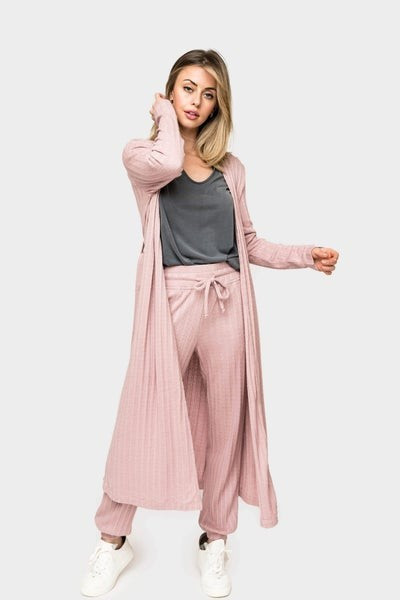 Luxe Pointelle Knit Belted Duster | Gibson