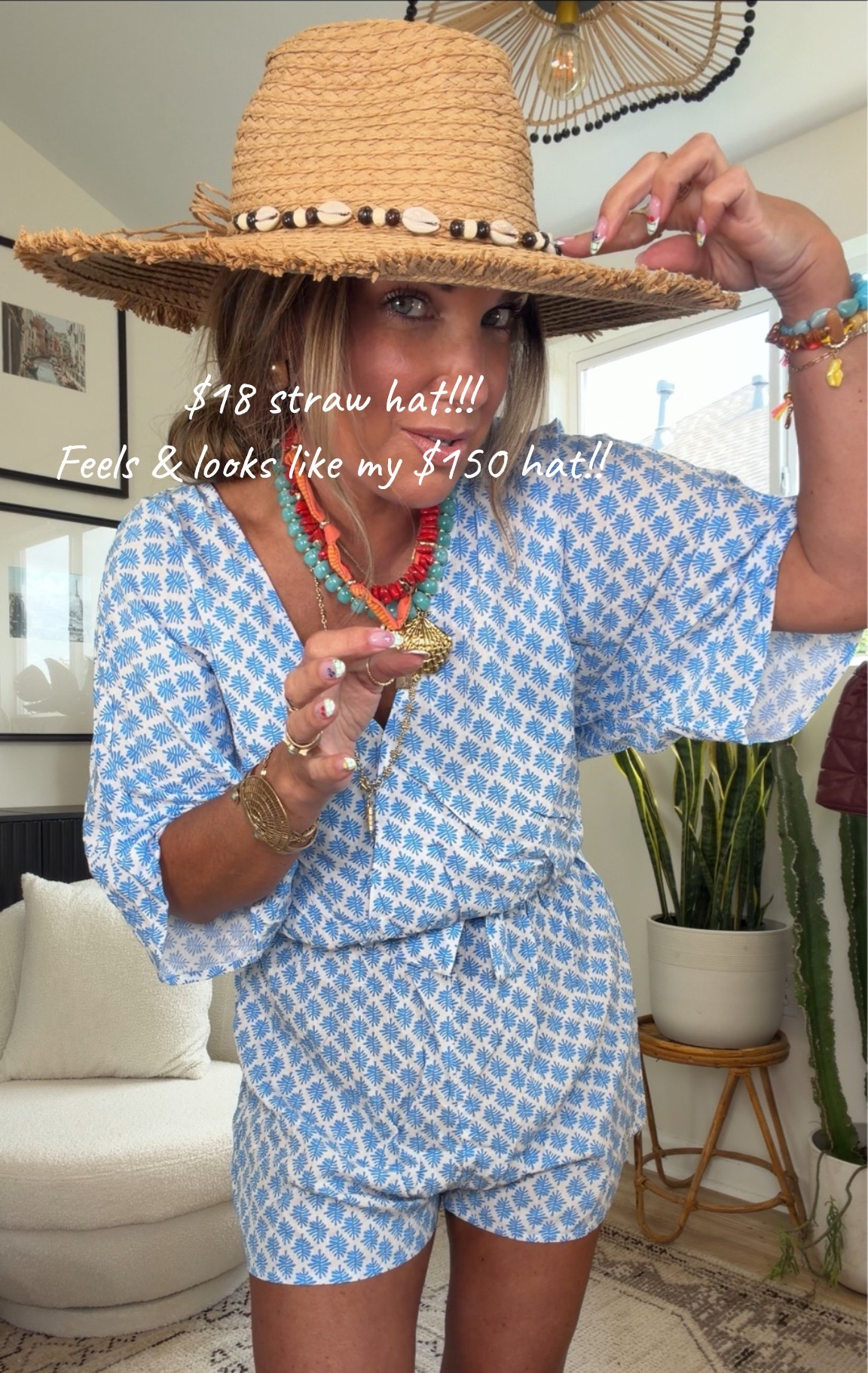 Okay $18 straw hat that looks like my $150 hat!!