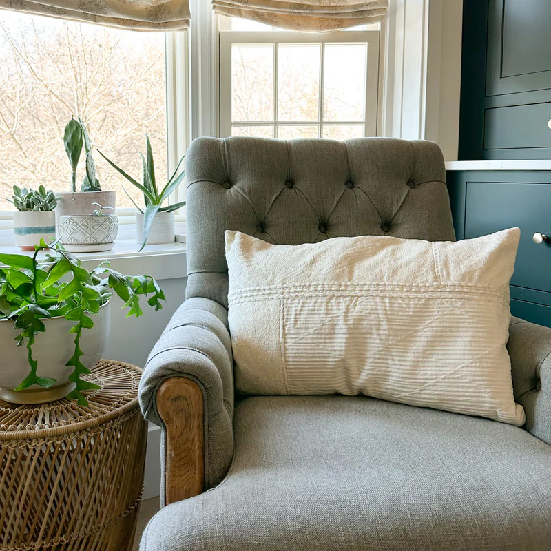 Inaya Embroidered Lumbar Pillow | Purple Rose Home