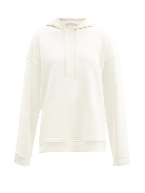 Ganni - Software Recycled Cotton-blend Hooded Sweatshirt - Womens - Cream | Matches (US)