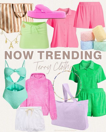 Get Summer ready with all things terry cloth! Beach bags, sandals, swimsuits and cover up sets all in terry cloth, perfect for your next beach getaway! 

Swimsuit, Cover up, cover ups, sandals, summer sandals, beach bag, summer bag, Madison Payne 

#LTKSeasonal #LTKStyleTip #LTKSwim