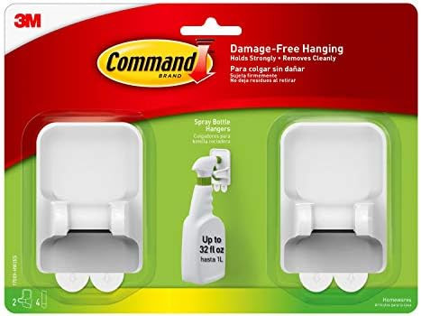 Command 17009-HW2ES Spray Bottle, 2 Pack, 1 Hangers, 4 Large Strips, 2 Holders, White, 2 Count | Amazon (US)