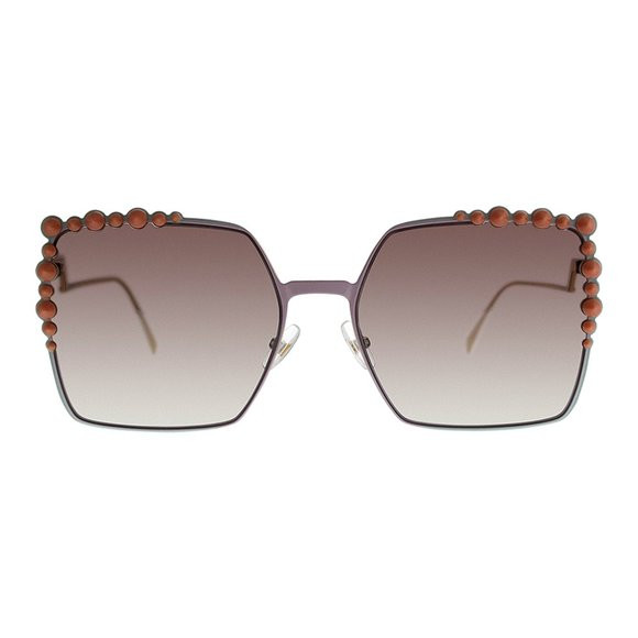 NEW w/case! Goldtone Studded-Rim Square Sunglasses | Poshmark