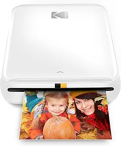 KODAK Step Wireless Mobile Photo Mini Color Printer (White) Compatible w/ iOS & Android, NFC & Bl... | Amazon (US)