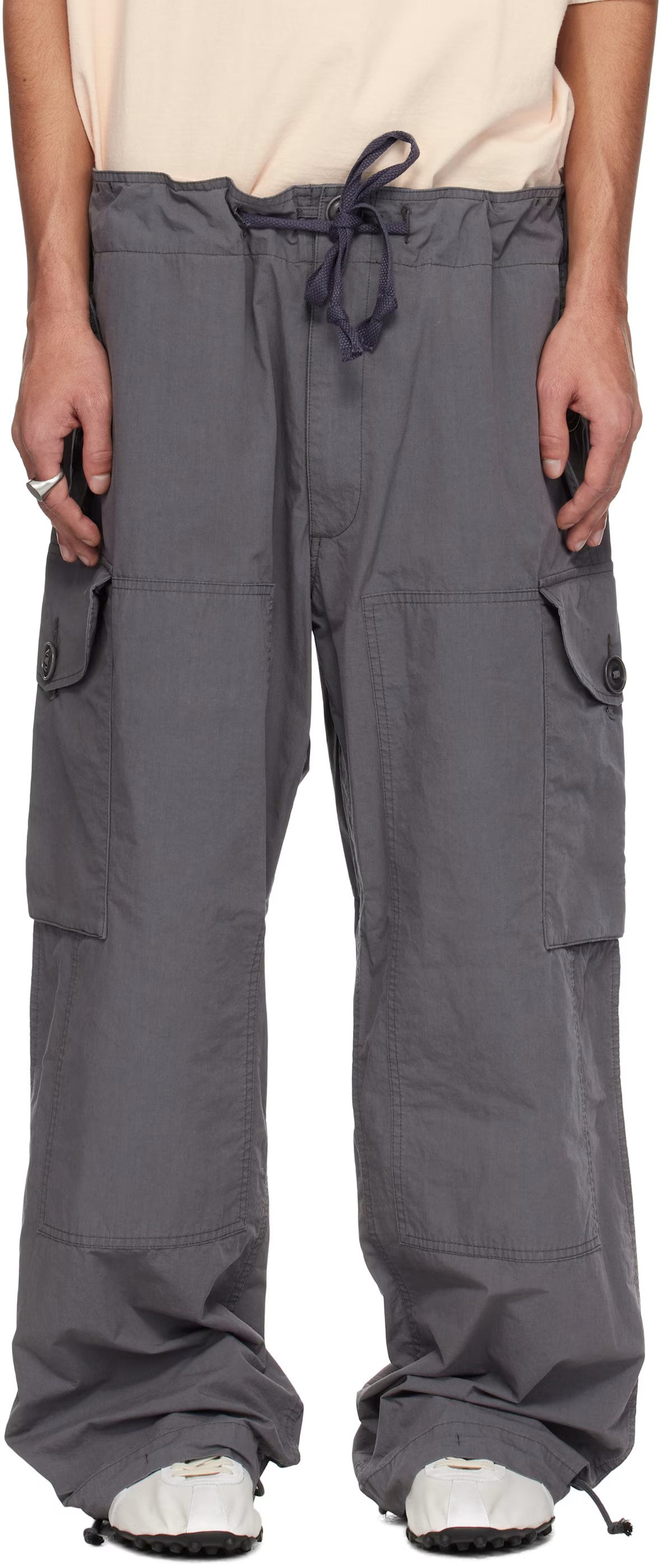 Maison Margiela - Gray Drawstring Cargo Pants | SSENSE