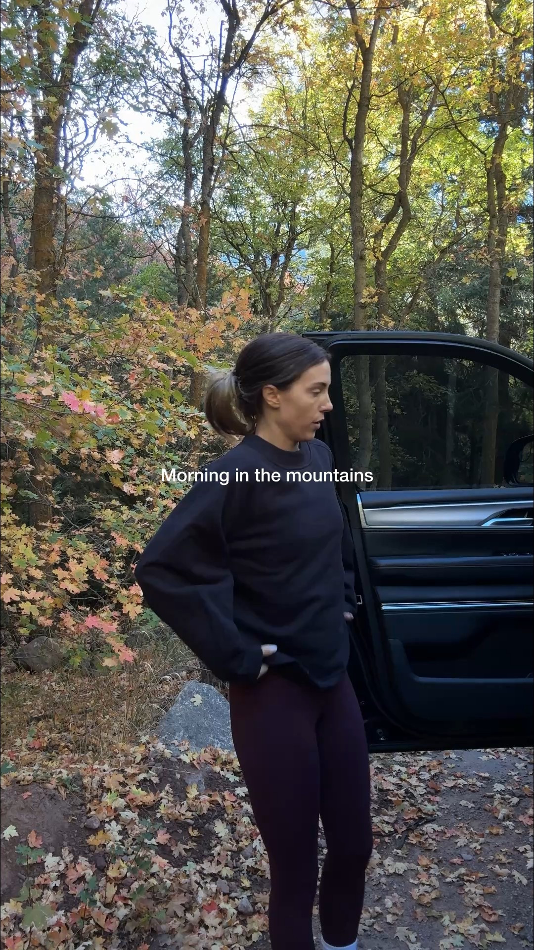 My favorite way to start the morning is in the mountains. Wearing all @lululemon. You can shop my favorites by commenting ‘link’ #lululemoncreator #ad