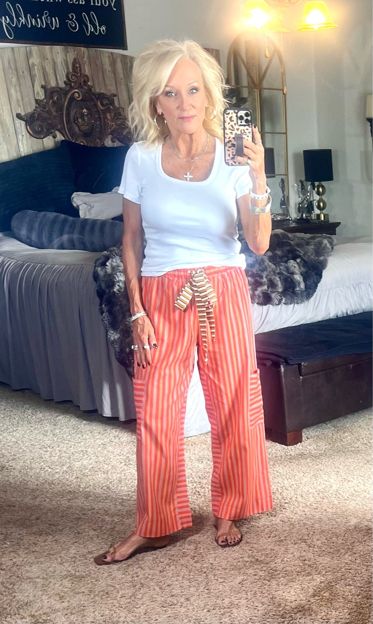 The cutest orange stripped pants

#LTKootd #LTKOver40 #LTKmomlife