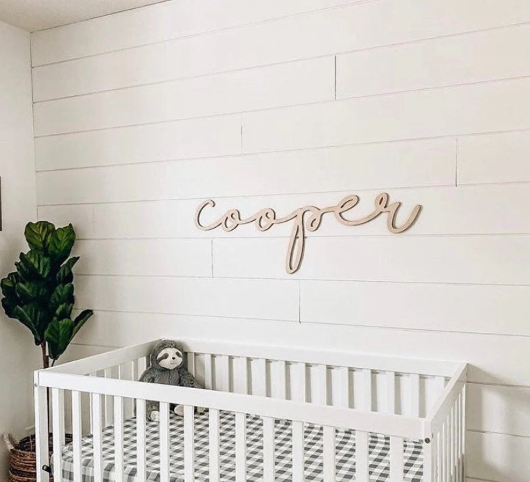 Baby Name Sign Cutout Name Cut Out Personalized Name Sign Above the Crib Sign Large Custom Name S... | Etsy (US)
