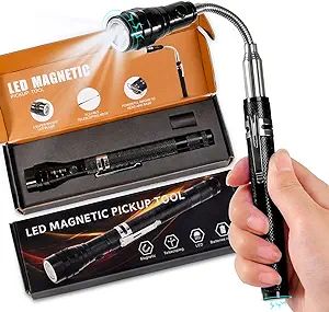 KUCHEY Magnetic Flashlight Pickup Tool Dad Gifts Stocking Stuffers for Men Cool Magnet Telescopin... | Amazon (US)