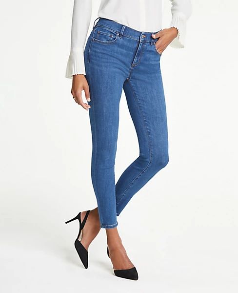 Performance Stretch Skinny Jeans In Classic Blue Wash | Ann Taylor (US)