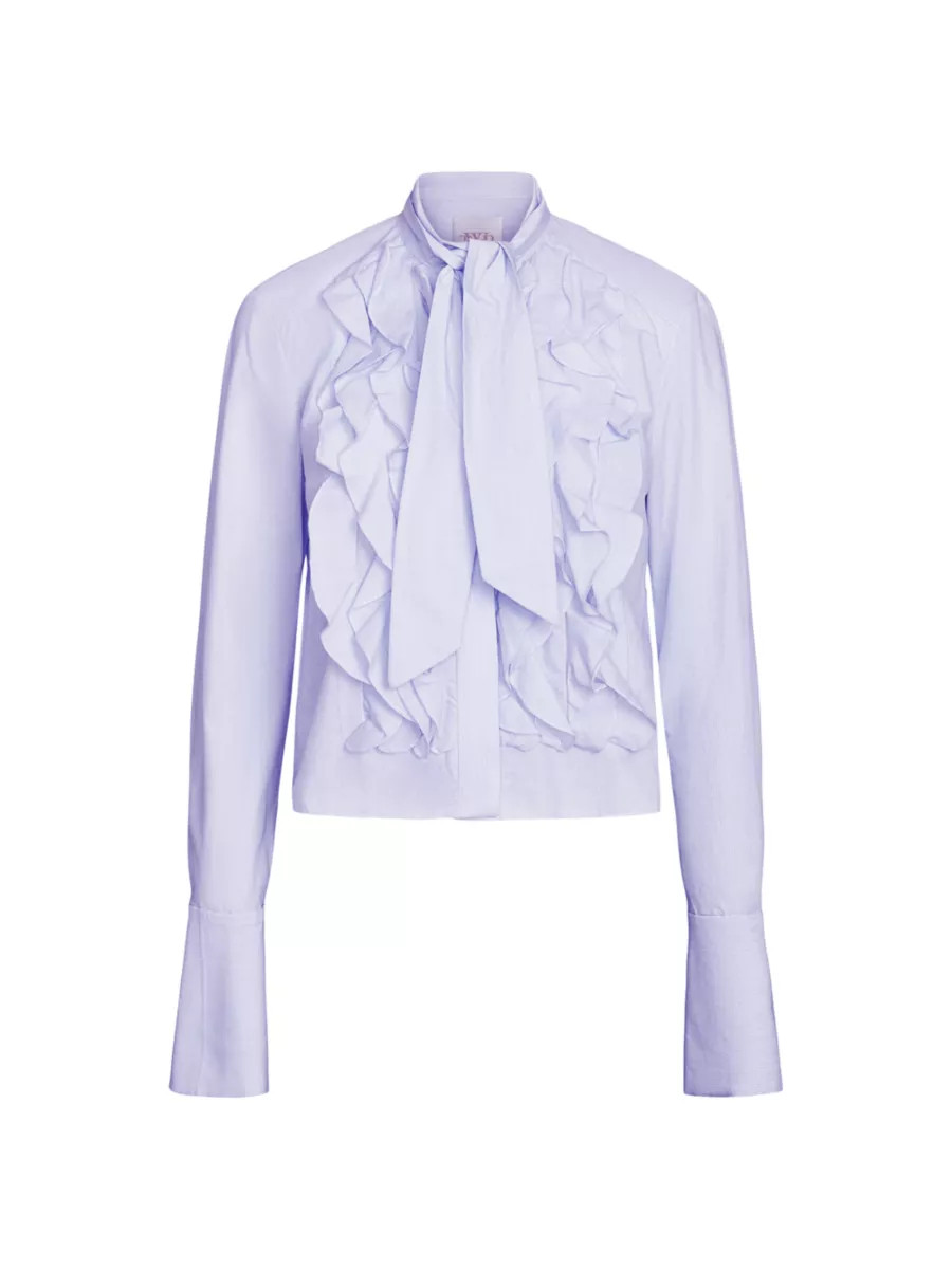 TWPPatti Tie-Neck Ruffle Shirt | Saks Fifth Avenue