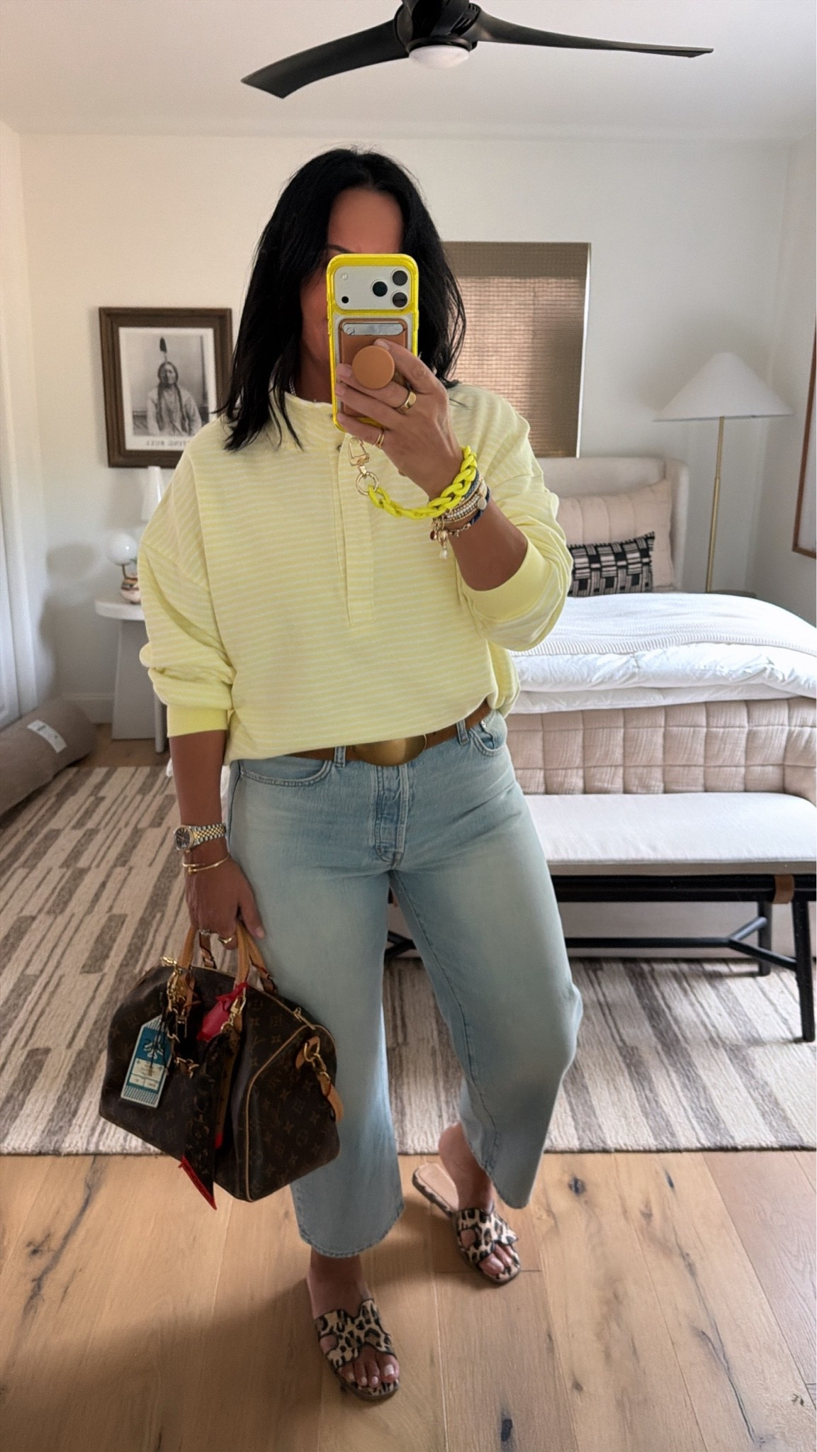 Top size large, jeans size 30 (I’m a curvy size 8 and these jeans have no stretch), sandals fit tts (size down if you are between sizes).

#LTKSaleAlert #LTKMidsize #LTKOver40