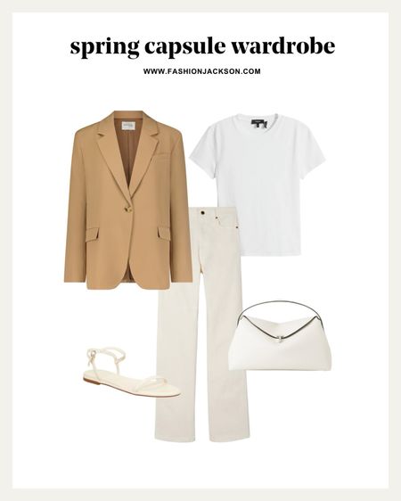 2024 Spring Capsule Wardrobe #springfashion #capsulewardrobe #springoutfit #springcapsule #camelblazer #blazerlook #ecrudenim #springdenim #toteme #fashionjackson

#LTKfindsunder100 #LTKstyletip #LTKSeasonal