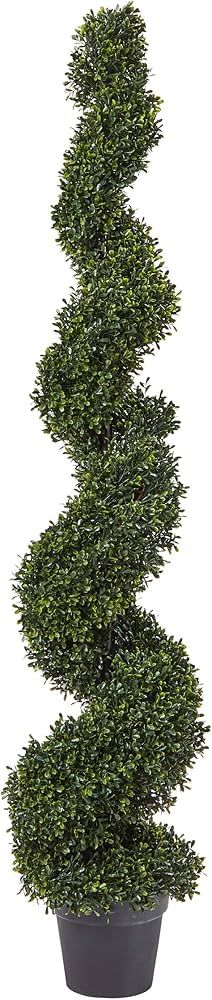 Home Artificial Spiral Tree-Faux Boxwood Topiary Plant with Weighted Pot for Indoor or Outdoor, O... | Amazon (US)