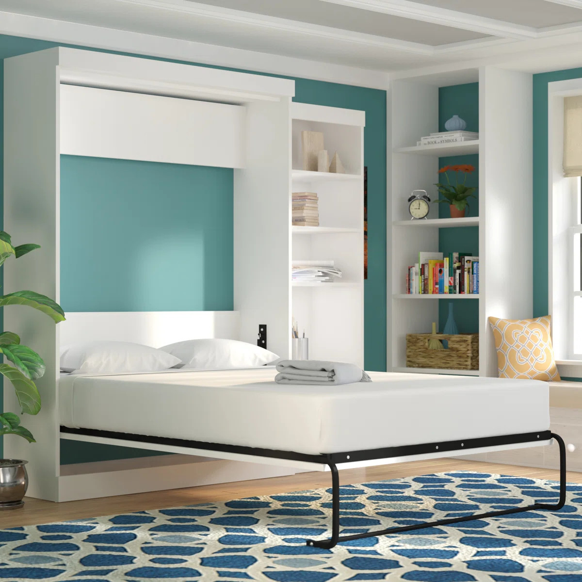 Arlex Storage Murphy Bed, Space-Saving Wall Bed for Multipurpose Room | Wayfair North America