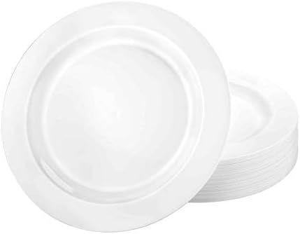Premium Quality Heavyweight Plastic Plates China Like. Wedding and Party Dinnerware Plastic Plate... | Amazon (US)