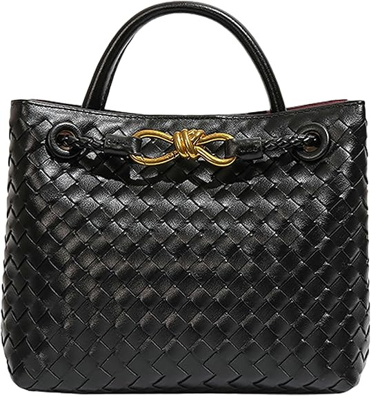 Woven Bags for Women Bowknot Small Tote Hobo Shoulder Crossbody Bags PU Leather Handwoven Satchel... | Amazon (US)