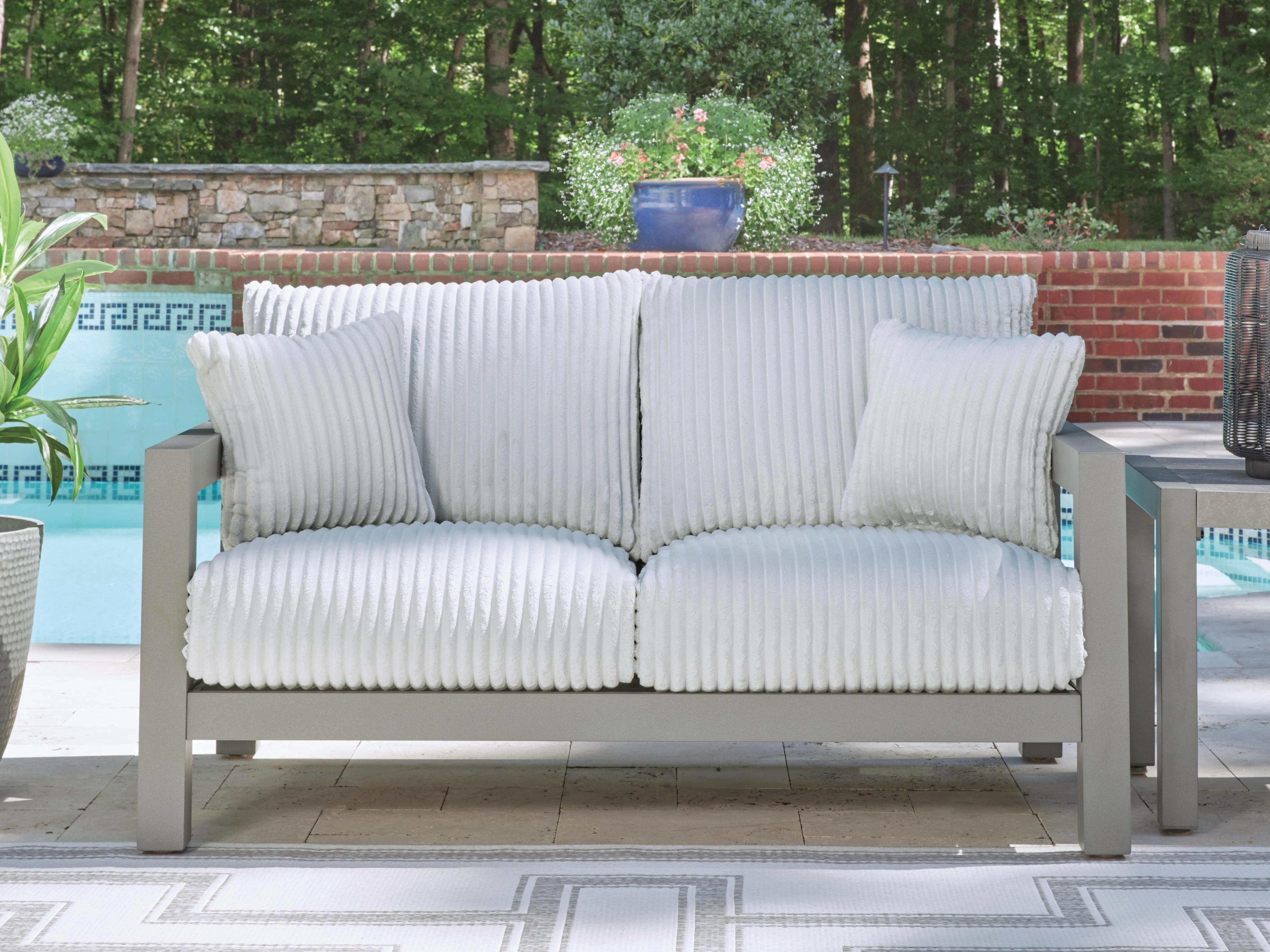 Moonlight View Outdoor Loveseat with Cushion | Ashley | Ashley