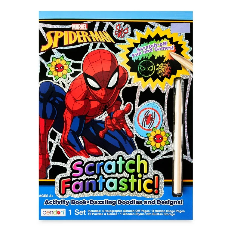 Marvel Spiderman Scratch Fantastic Reveal Book, Easter Party Favor Gifts | Walmart (US)