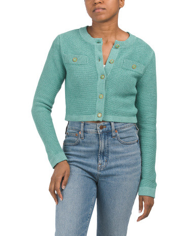 Supima Cotton Blend Aviana Cropped Jacket | TJ Maxx
