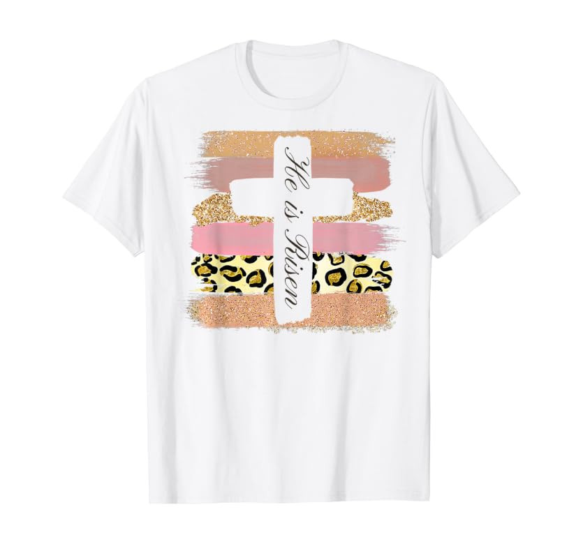 He is Risen Easter Shirt - Easter Shirts For Women Religious T-Shirt | Amazon (US)