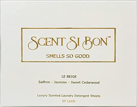 Scent Si Bon Luxury Scented Laundry Detergent Sheets, 60 Loads, Le Beige Scent Inspired by Baccar... | Amazon (US)