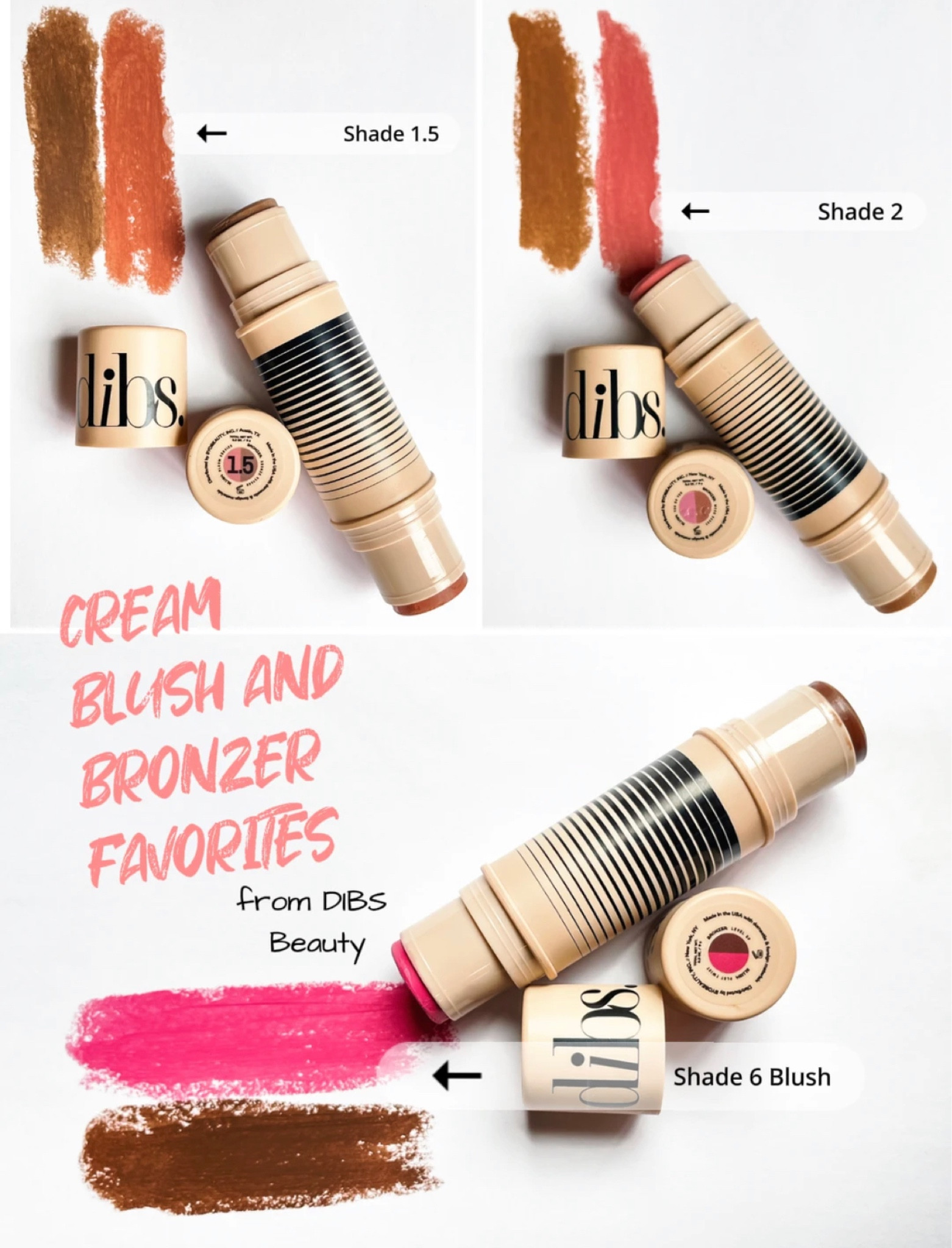 DIBS BEAUTY DUOS , cream blush , cream bronzer , clean beauty , spring blush , summer blush/bronzer 

#LTKbeauty #LTKitbag #LTKsalealert