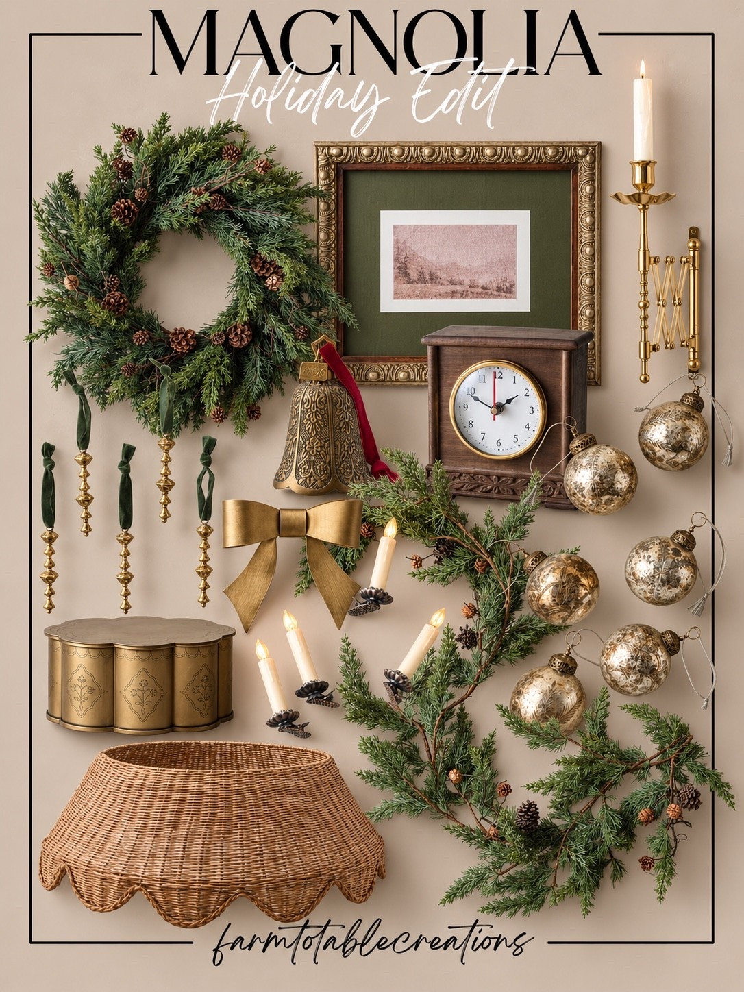 MAGNOLIA Holiday Edit 🎄

The prettiest mix of vintage-inspired Christmas details, warm brass accents, greenery, and those collected pieces that make a home feel extra special for the holidays. I love how timeless every single find feels! 🤎

#LTKHome #LTKHoliday #ChristmasDecor #MagnoliaHome #HolidayDecor #ChristmasHome #VintageChristmas #NeutralChristmas #HolidayHomeDecor #ChristmasDecorIdeas

#LTKSeasonal #LTKHome #LTKSaleAlert